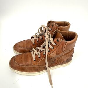 Bed Stu Lordmind Hi-Top Sneakers Mens Size 9 Tan Leather Distressed Everyday